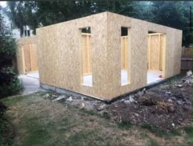 Structural panels on the prepared base